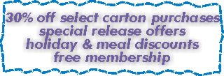 30% off selected carton purchases