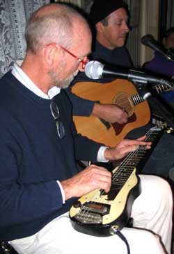 Terry Clark, Steve Kemp and an old lap slide guitar 